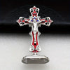 Standing METAL CRUCIFIX various colours