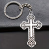 Vintage Alloy Cross Pendant Keychain