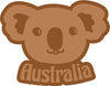 FSC 100% Timber Magnet Circle Australia 1 Koala Head