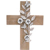 Wall Cross with Vintage Branch & Butterflies- Metal & Wood