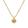 Stainless steel men’s compass & black CZ pendant box chain necklace