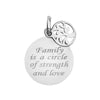 Sterling silver flat disc tree of life with writing pendant