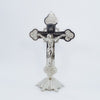 Silver Metal Crucifix Standing 27cm