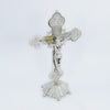 Silver Metal Crucifix Standing 27cm