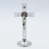 Standing White and Silver Crucifix