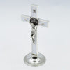 Standing White and Silver Crucifix