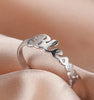 Stainless Steel Blessed Letter Ring Symbol Of Peace And Protection