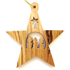 Olive Wood Christmas Ornament Star