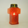LED Candle w/ Crucifix Red Shape