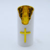 Gold Cross Led Candle 125mmH
