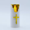 Gold Cross Led Candle 125mmH