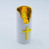 Gold Cross Led Candle 125mmH