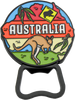 Metal Australia Scene Kangaroo Magnet Bottle Opener