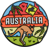 Metal Australia Scene Kangaroo Magnet