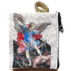 Woven Cloth Rosary Purse St Michael