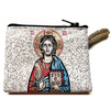 Woven Cloth Rosary Purse Christ the Teacher