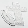 LORD'S PRAYER STANDING SILVER ACRYLIC CROSS