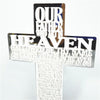 LORD'S PRAYER STANDING SILVER ACRYLIC CROSS