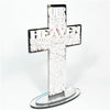 LORD'S PRAYER STANDING SILVER ACRYLIC CROSS