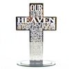 LORD'S PRAYER STANDING SILVER ACRYLIC CROSS