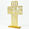 SERENITY PRAYER GOLD STANDING CROSS