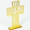 SERENITY PRAYER GOLD STANDING CROSS