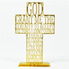 SERENITY PRAYER GOLD STANDING CROSS