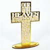 LORD'S PRAYER STANDING GOLD ACRYLIC CROSS