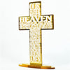 LORD'S PRAYER STANDING GOLD ACRYLIC CROSS