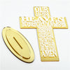 LORD'S PRAYER STANDING GOLD ACRYLIC CROSS