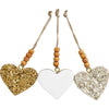 Hanging Wood Heart 3 Colours 5.5cm