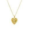 Premium Brass gold plated marigold heart pendant necklace