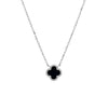 Sterling silver necklace with single flower pendant