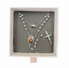 Stainless Steel Sacred Heart of Mary Catholic Rosary