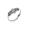 Sterling silver double flower ring