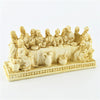 LIGHT BROWN POLY LAST SUPPER STATUE