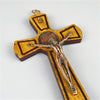 ST BENEDICT WOODEN BROWN WALL CRUCIFIX