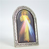 Silver Metal Plaque with Divine Mercy Jesus Picture