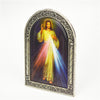 Silver Metal Plaque with Divine Mercy Jesus Picture