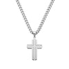 Silver Stainless steel cross necklace large chain