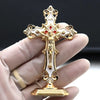Standing METAL CRUCIFIX various colours