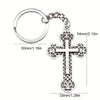 Vintage Alloy Cross Pendant Keychain