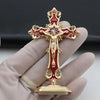 Standing METAL CRUCIFIX various colours
