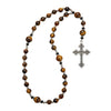 33 Bead Anglican Prayer Beads TIGER EYE STONES WITH STAINLESS STEEL SILVER CROSS