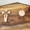 Rustic Beech Wood Cross With Stand