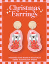 CHRISTMAS WOODEN EARRING made with Australian wood