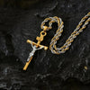 Stainless Steel 18k Gold Plated Cross Necklace - 60cm