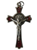 ST BENEDICT CRUCIFIX 60mm Metal / Red Enamel