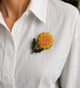 Iris Yellow Sunflower Brooch
