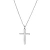 Sterling silver fine necklace with cross pendant